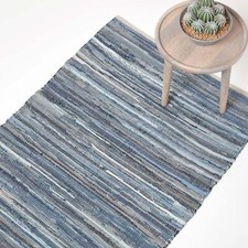 Recycled Blue Denim Chindi Rug