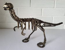 COOL BESPOKE INDUSTRIAL ART STEAMPUNK DESIGN METAL DINOSAUR FIGURE