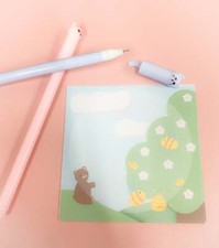 Bear and bees memo pad -