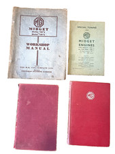 4 x MG MIDGET TD & TF 1250 (1950-54) FACTORY WORKSHOP MANUAL's Book Bundle
