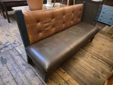 Leather Pub Bench