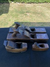 4 Wooden Vintage Collectible Smoothing / Block Planes in Various Conditions 
