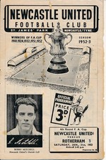 Newcastle United v Rotherham United (FA Cup) 1952/1953 - Football Programme