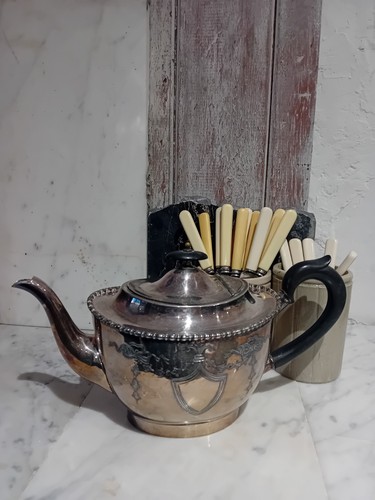 Antique silver tea - antique,