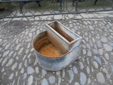 VINTAGE RUSTIC RUSTY GALVANISED  WALL TROUGH / GARDEN PLANTER