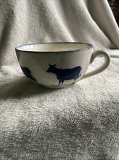 Hinchcliffe & Barber Sponged Breakfast Cup  Dorset Delft Saville Pottery Cow