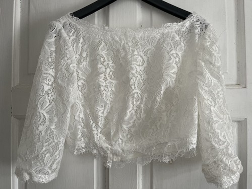 Lace wedding top - lace, bolero