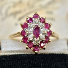Vintage 1990s Ruby and Diamond
