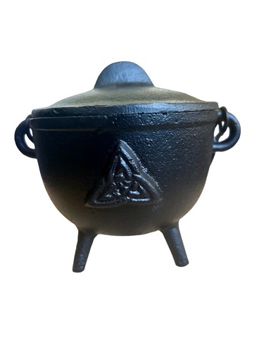 Cast iron triquetra cauldron - iron,
