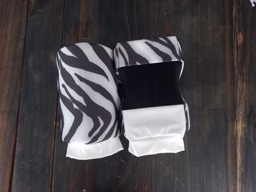 White zebra wrestling kneepads - white,