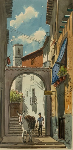 Vintage retro painting - retro,