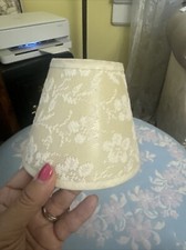 ANTIQUE *FRENCH LACE* BOUDOIR MINI LAMP BULB LIGHT SHADE 4x5”
