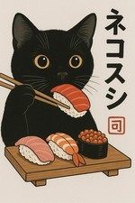 Japanese Lucky Cat Prints Set