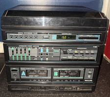 Vintage Philips HI-FI Stereo Record Player Double Cassette Deck F1465 Amplifier