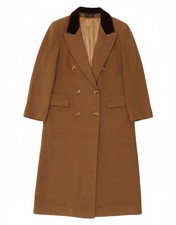 SIMPSON OF PICCADILLY Womens Chesterfield Coat UK 14 Medium Brown Wool DP01