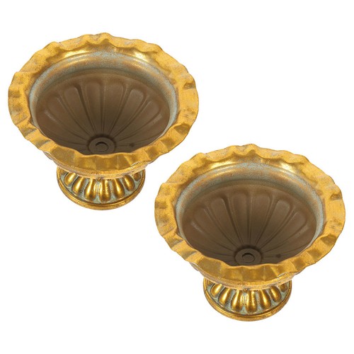2pcs metal urn planter vintage - 2pcs,