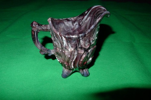 Vintage malachite slag glass
