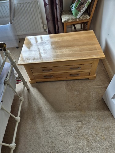 Oak coffee table cabinet - coffee,