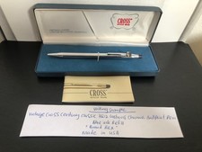 Vintage Cross Century Classic Lustrous Chrome 3502 Ballpoint Pen with Box