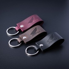 Honda Leather Keyring Biker