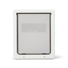 Dog Mate Large Dog Door with Locking Panel White Up To 63cm Shoulder Height 216W