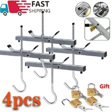 4pc Universal Lockable Ladder Roof Rack Clamps Heavy Duty Safe Ladders Clamps UK