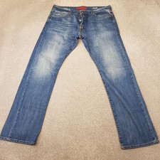 Replay Mens Jeans 38x34 Blue Waitom M983 Straight Regular Denim Stone W38 L34