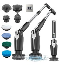 New Leebein Electric Spin Scrubber for Cleaning Long Handle 8 Replaceable Brush
