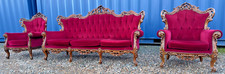 Classic Baroque Suite 3 Seater Sofa & 2 Armchairs Vintage FREE GB DELIVERY🚚🚚🚚
