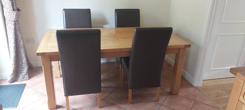 Dining table and chairs - and,