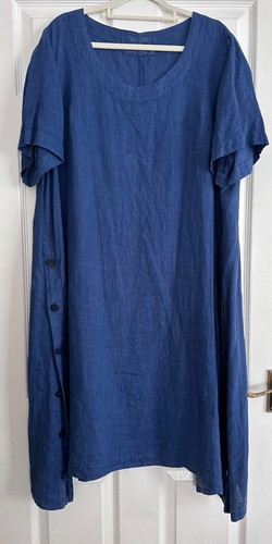 Grizas blue linen - linen, lagenlook