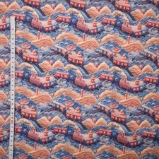 Polycotton Fabric 3D Trains