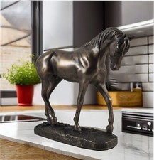 Graceful Cold Cast Bronze Horse Sculpture by David Geenty New & Boxed 21cm