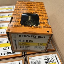 Joblot X 10 Box HECO FIX PLUS 4.5 X 25 Premium High Performance Woodscrews 5000