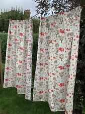 A Pair of CATH KIDSTON CURTAINS/FABRIC CIRCUS ELEPHANT 66”X 55” EACH & Cushions