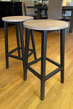 Set of 2 Bar Stools Metal