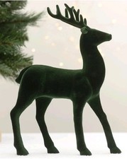 GREEN Velvet Stag Flocked