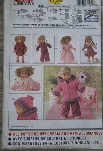 Burda creative dolls clothes - burda,