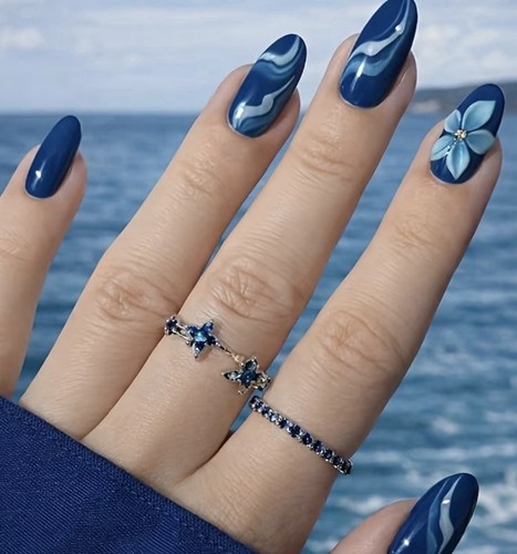 24x false nails blue - 24x,