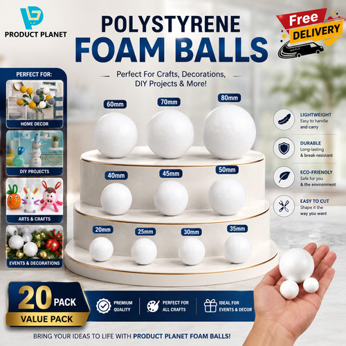 Polystyrene foam balls pack - balls, 20