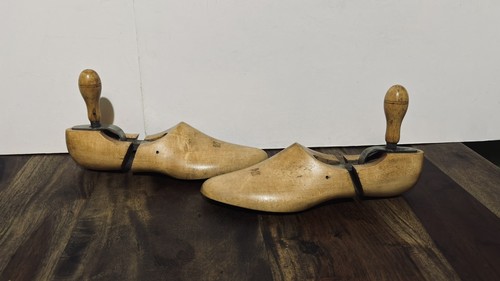 Vintage wooden shoe trees - shoe,