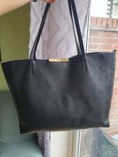 Ted Baker Clarkia Leather Shopper Tote Bag Light black 