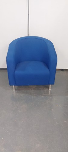 Blue fabric tub - fabric, chair