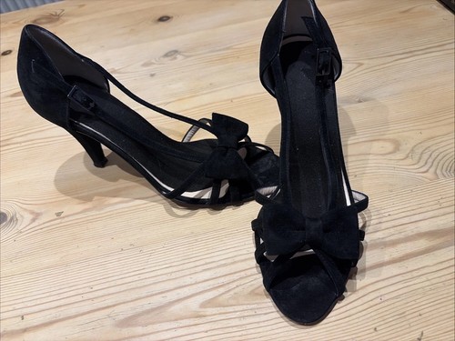 Hobbs black bow heeled sandals - hobbs,