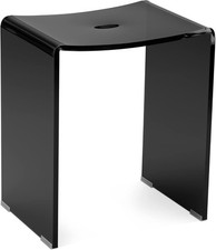 Black Acrylic Shower Stool -