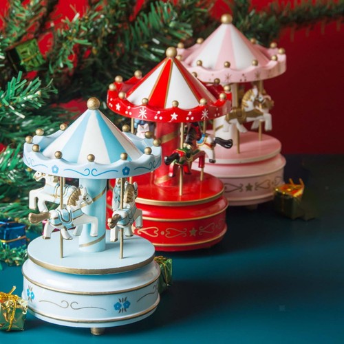 Christmas wooden carousel - christmas,