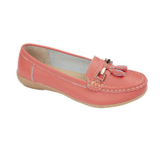 Jo & Joe Ladies Leather Nautical Loafers Flat Slip-on Shoes Cushioned Insole 3-9