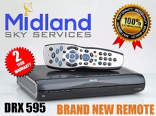 SKY HD BOX AMSTRAD DRX595 LATEST DESIGN MINI SLIMLINE BOX + REMOTE CONTROL