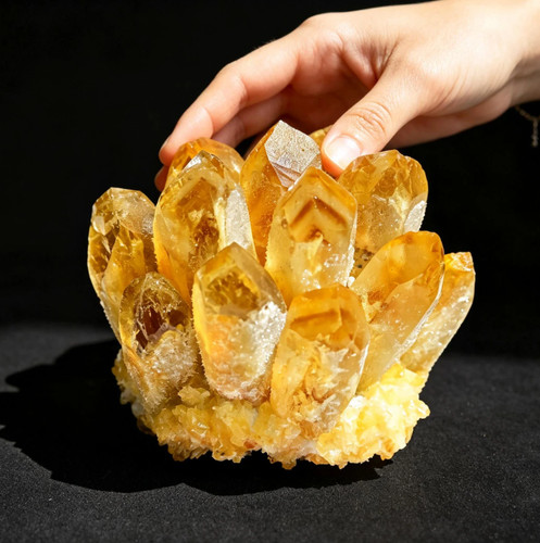 300g citrine quartz crystal - quartz,