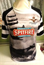 RAF SPITFIRES RUGBY 7's CANTERBURY PREMIUM SPITFIRE KENTISH ALE RUGBY SHIRT MED.